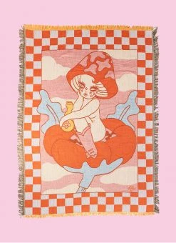 Valfré Poppy Woven Blanket New