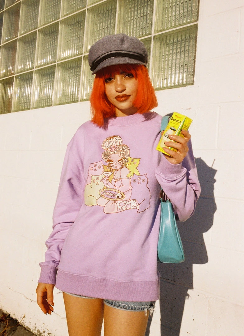 Valfré Cat Lady Crew Neck Sweatshirt New 6 Valfré Cat Lady Crew Neck Sweatshirt New